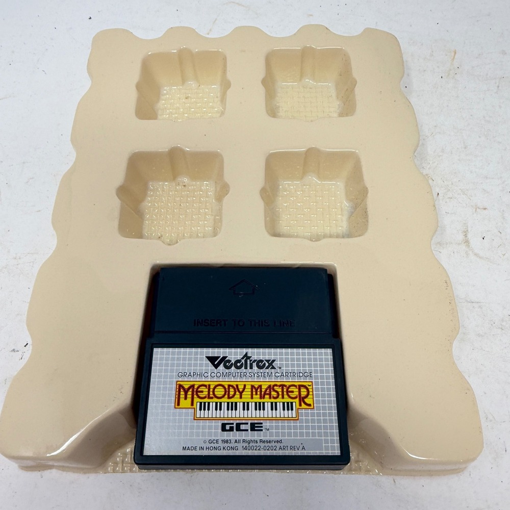 Vectrex Melody Master Game Cartridge GCE 1983 Vintage Video Game with Tray